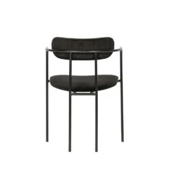 IVY Lot De 2 Chaises Avec Accoudoirs Velours Et Argent -Meubles Soldes Magasin 2 chaises accoudoirs velours argent woood ivy 4