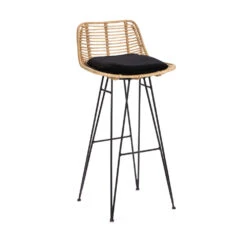 CAPURGANA Lot De 2 Chaises De Bar Design En Rotin 75cm 14 CAPURGANA Lot De 2 Chaises De Bar Design En Rotin 75cm -Meubles Soldes Magasin 2 chaises bar design rotin 75cm drawer capurgana 2