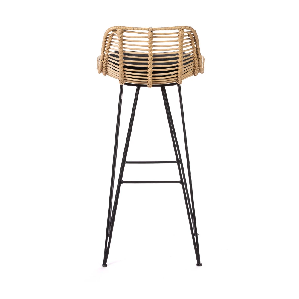 CAPURGANA Lot De 2 Chaises De Bar Design En Rotin 75cm 10 CAPURGANA Lot De 2 Chaises De Bar Design En Rotin 75cm – Image 8