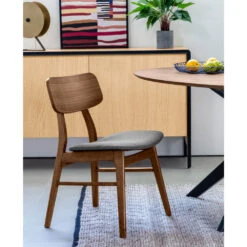 COROCITO Lot De 2 Chaises En Bois Et Tissu