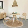 DORIANE Lot De 2 Chaises En Chêne Et Rotin -Meubles Soldes Magasin 2 chaises chene rotin kave home doriane