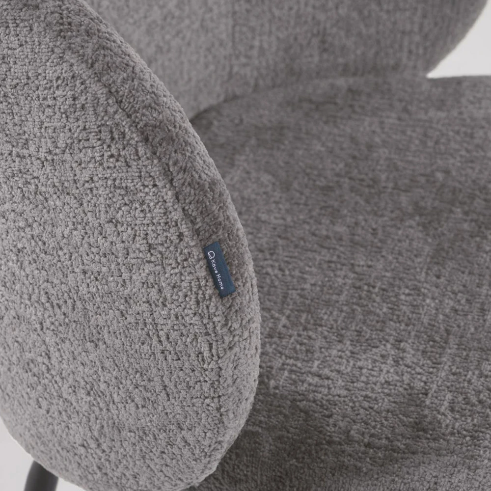 MONNA Lot De 2 Chaises En Chenille Et Métal 8 MONNA Lot De 2 Chaises En Chenille Et Métal – Image 6