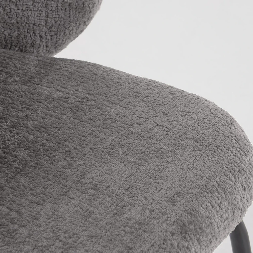 MONNA Lot De 2 Chaises En Chenille Et Métal 9 MONNA Lot De 2 Chaises En Chenille Et Métal – Image 7