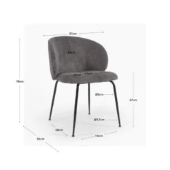 MONNA Lot De 2 Chaises En Chenille Et Métal 19 MONNA Lot De 2 Chaises En Chenille Et Métal -Meubles Soldes Magasin 2 chaises chenille metal kave home monna 8