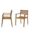 HANZEL Lot De 2 Chaises De Jardin En Bois -Meubles Soldes Magasin 2 chaises jardin bois kave home hanzel