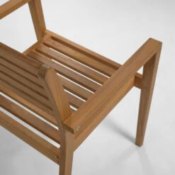 HANZEL Lot De 2 Chaises De Jardin En Bois 15 HANZEL Lot De 2 Chaises De Jardin En Bois -Meubles Soldes Magasin 2 chaises jardin bois kave home hanzel 4