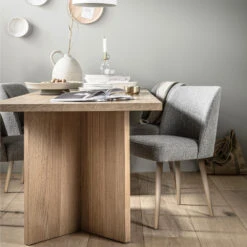 FORCE Lot De 2 Chaises En Tissu Bouclé