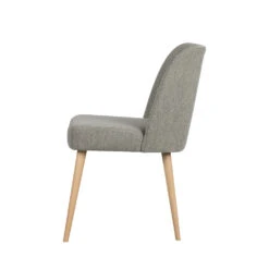 FORCE Lot De 2 Chaises En Tissu Bouclé -Meubles Soldes Magasin 2 chaises tissu boucle woood force 4