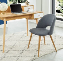 BRATINA Lot De 2 Chaises En Tissu -Meubles Soldes Magasin 2 chaises tissu bratina 5