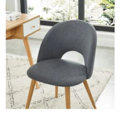 BRATINA Lot De 2 Chaises En Tissu -Meubles Soldes Magasin 2 chaises tissu bratina 7