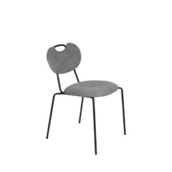 ASPEN Lot De 2 Chaises En Tissu Et Métal -Meubles Soldes Magasin 2 chaises tissu metal aspen 2