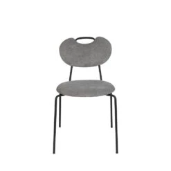 ASPEN Lot De 2 Chaises En Tissu Et Métal -Meubles Soldes Magasin 2 chaises tissu metal aspen 3