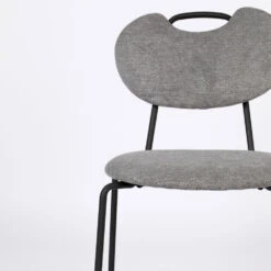 ASPEN Lot De 2 Chaises En Tissu Et Métal -Meubles Soldes Magasin 2 chaises tissu metal aspen 5