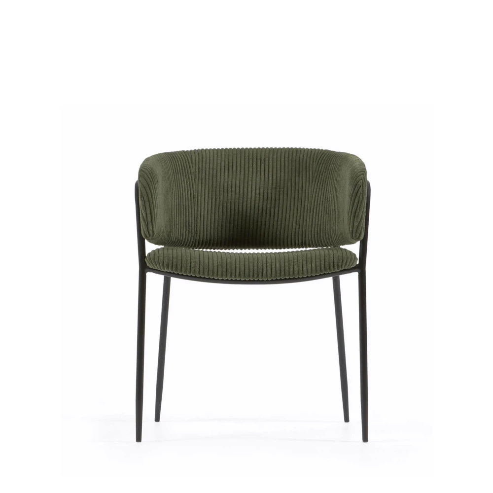 RUNNIE Lot De 2 Chaises En Velours Côtelé Et Métal 5 RUNNIE Lot De 2 Chaises En Velours Côtelé Et Métal – Image 3