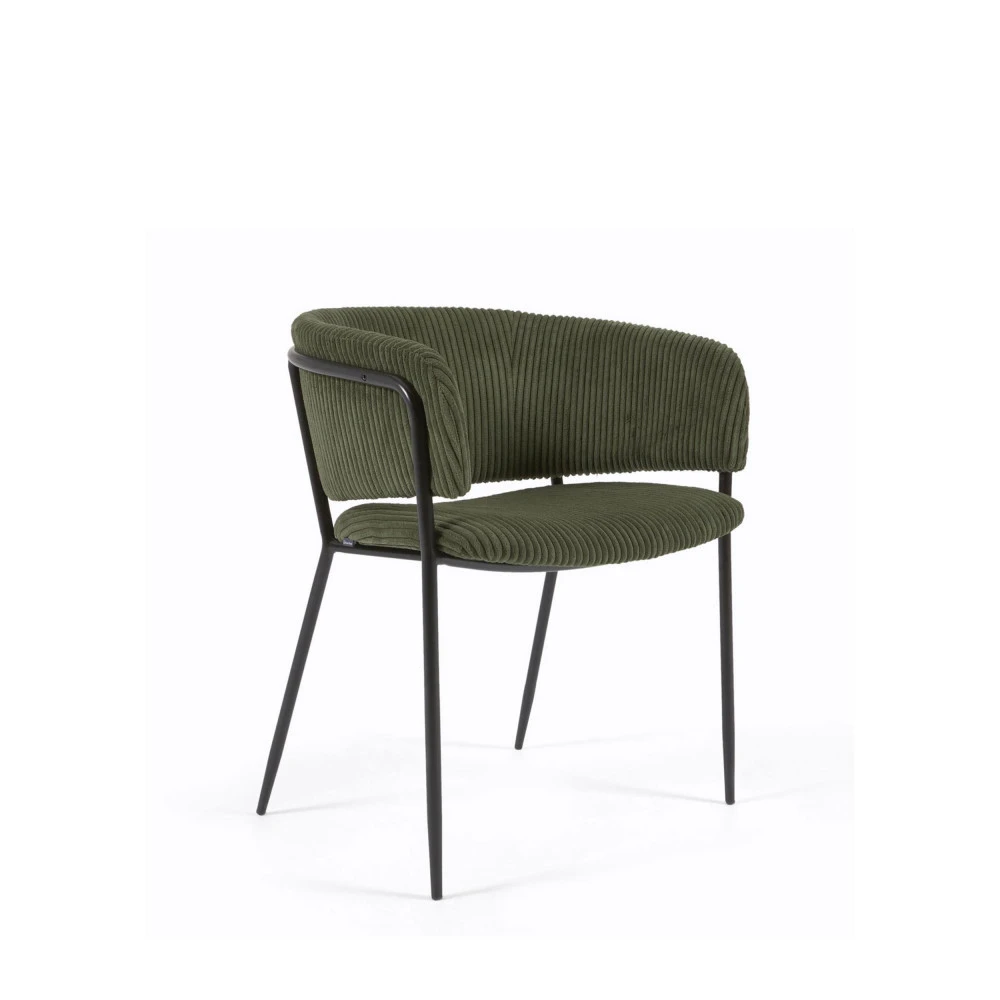 RUNNIE Lot De 2 Chaises En Velours Côtelé Et Métal 6 RUNNIE Lot De 2 Chaises En Velours Côtelé Et Métal – Image 4