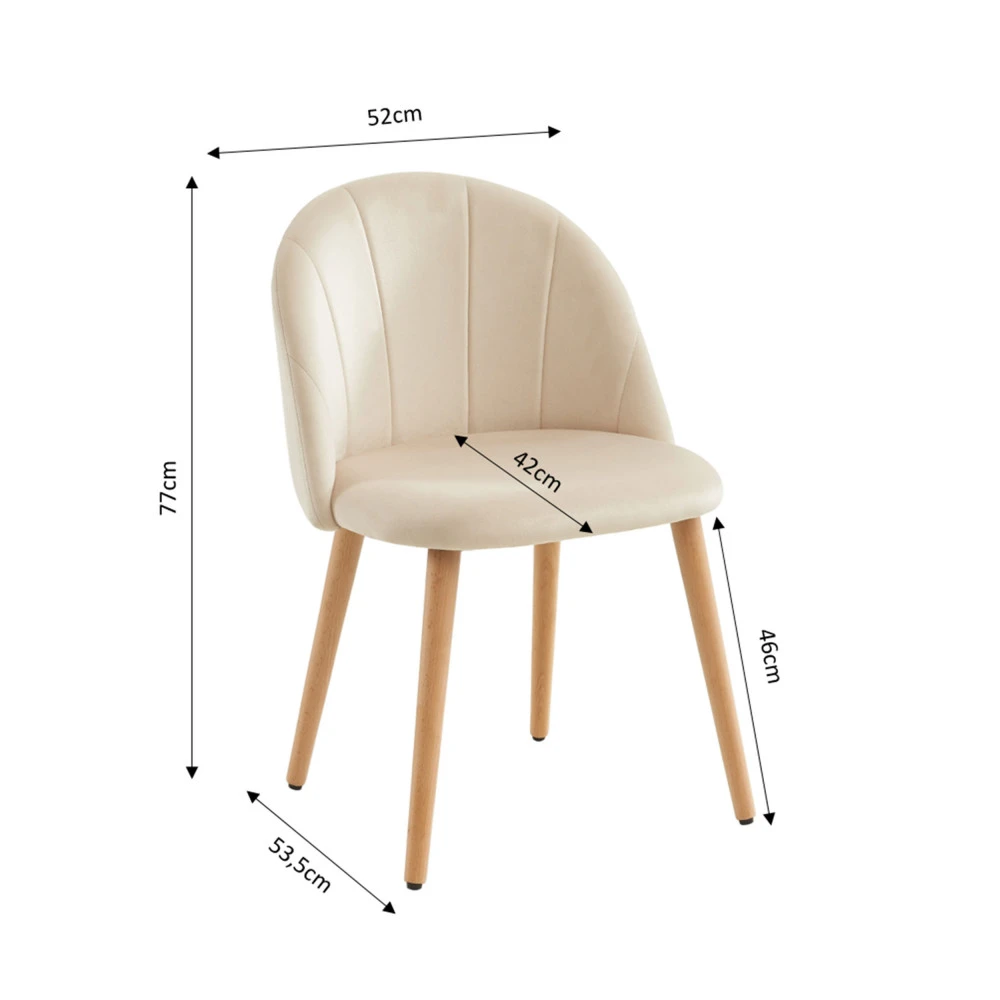 ROANDOLA Lot De 2 Chaises En Velours 9 ROANDOLA Lot De 2 Chaises En Velours – Image 7