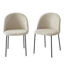 SLANA Lot De 2 Chaises En Velours 10 SLANA Lot De 2 Chaises En Velours -Meubles Soldes Magasin 2 chaises velours slana 2