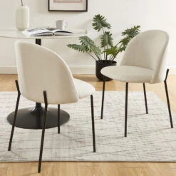 SLANA Lot De 2 Chaises En Velours