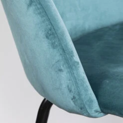 VITIKKO Lot De 2 Fauteuils De Bar 65cm En Velours Et Pieds Noirs -Meubles Soldes Magasin 2 fauteuils bar 65cm velours pieds noirs drawer vitikko 3