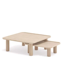 NEST 2 Tables Basses Gigognes Carrées En Bois -Meubles Soldes Magasin 2 tables basses gigognes carrees bois teulat nest 6