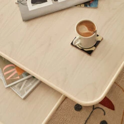 NEST 2 Tables Basses Gigognes Carrées En Bois -Meubles Soldes Magasin 2 tables basses gigognes carrees bois teulat nest 7