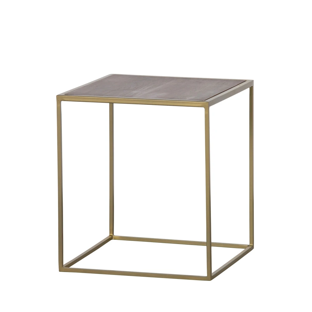 NEST 2 Tables Basses Gigognes Carrées En Métal Et Bois 5 NEST 2 Tables Basses Gigognes Carrées En Métal Et Bois – Image 3