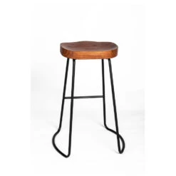 SABRAN Lot De 2 Tabourets De Bar Bois Massif Et Métal 65cm -Meubles Soldes Magasin 2 tabourets bar bois massif metal 65cm drawer sabran 4
