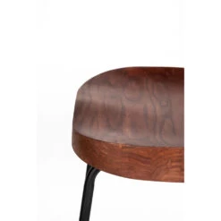 SABRAN Lot De 2 Tabourets De Bar Bois Massif Et Métal 65cm -Meubles Soldes Magasin 2 tabourets bar bois massif metal 65cm drawer sabran 9