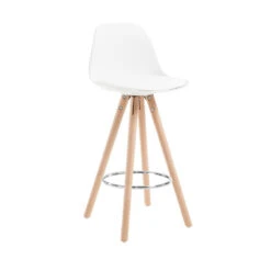 SLAD Lot De 2 Tabourets De Bar Scandinave 65cm