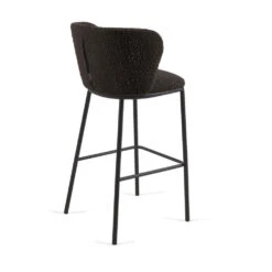 CISELIA Lot De 2 Tabourets De Bar En Tissu Bouclette Et Métal H75cm 15 CISELIA Lot De 2 Tabourets De Bar En Tissu Bouclette Et Métal H75cm -Meubles Soldes Magasin 2 tabourets bar tissu bouclette metal h75cm kave home ciselia 4