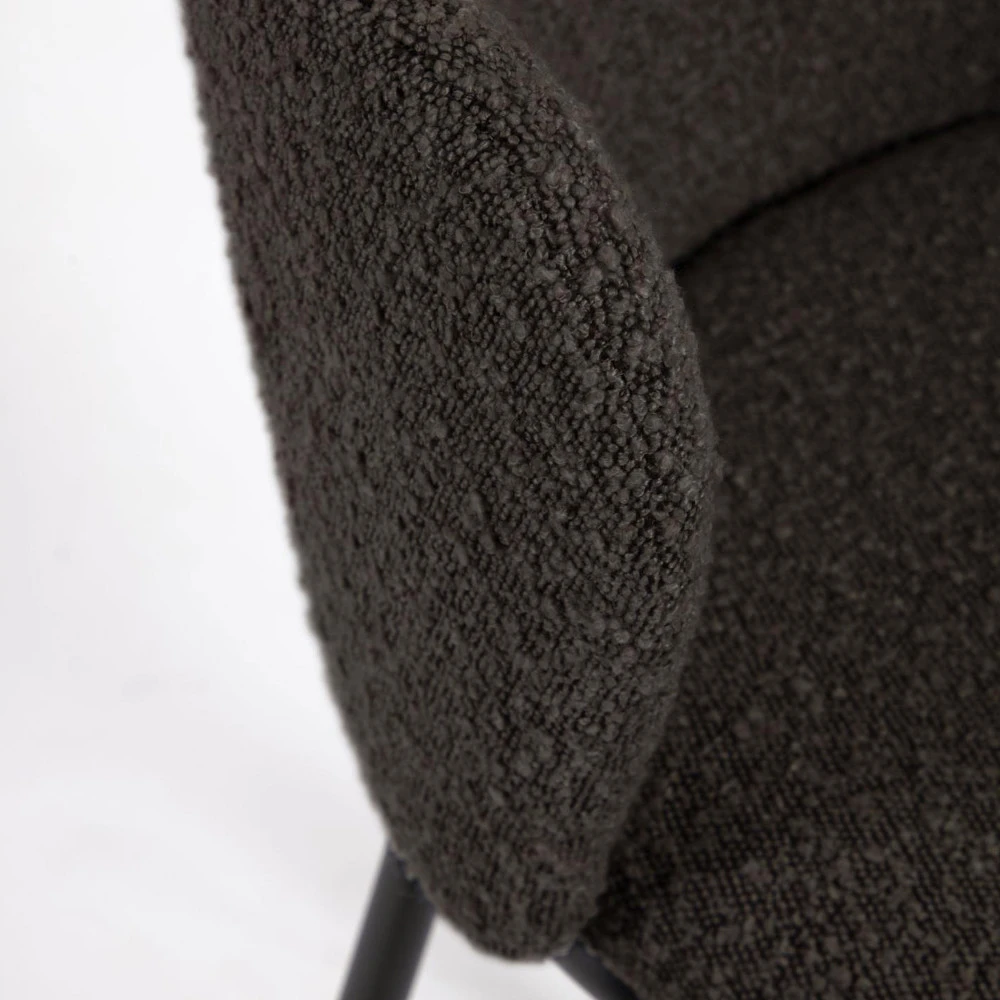 CISELIA Lot De 2 Tabourets De Bar En Tissu Bouclette Et Métal H75cm 8 CISELIA Lot De 2 Tabourets De Bar En Tissu Bouclette Et Métal H75cm – Image 6