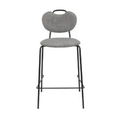 ASPEN Lot De 2 Tabourets De Bar En Tissu Et Métal 65cm -Meubles Soldes Magasin 2 tabourets bar tissu metal 65cm aspen 2