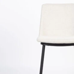 LIONEL Lot De 2 Tabourets De Bar En Tissu Et Métal 65cm -Meubles Soldes Magasin 2 tabourets bar tissu metal 65cm lionel 5