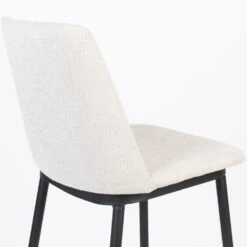 LIONEL Lot De 2 Tabourets De Bar En Tissu Et Métal 65cm -Meubles Soldes Magasin 2 tabourets bar tissu metal 65cm lionel 6