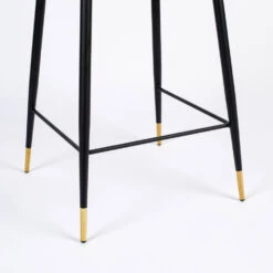 LIONEL Lot De 2 Tabourets De Bar En Tissu Et Métal 65cm -Meubles Soldes Magasin 2 tabourets bar tissu metal 65cm lionel 8