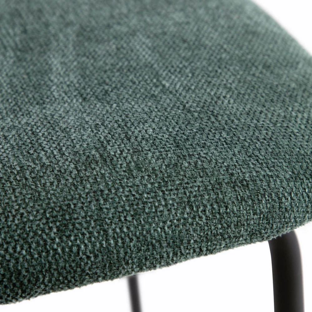 BENILDA Lot De 4 Chaises En Chenille Et Métal 8 BENILDA Lot De 4 Chaises En Chenille Et Métal – Image 6