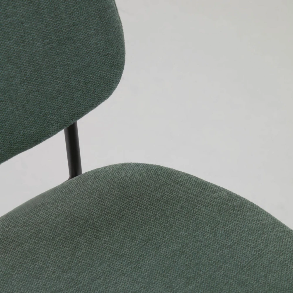 BENILDA Lot De 4 Chaises En Chenille Et Métal 9 BENILDA Lot De 4 Chaises En Chenille Et Métal – Image 7