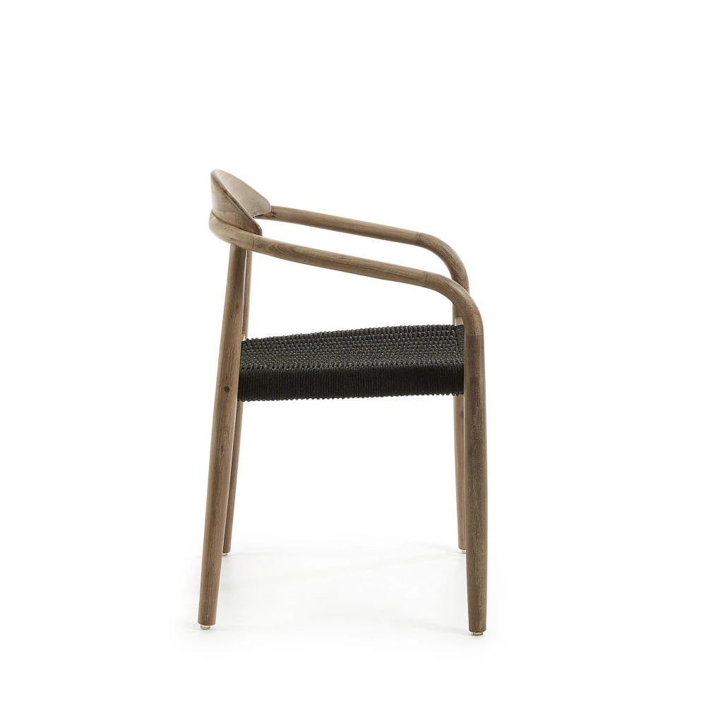 NINA Lot De 4 Chaises En Acacia Et Corde Pieds Bois Clair 5 NINA Lot De 4 Chaises En Acacia Et Corde Pieds Bois Clair – Image 3