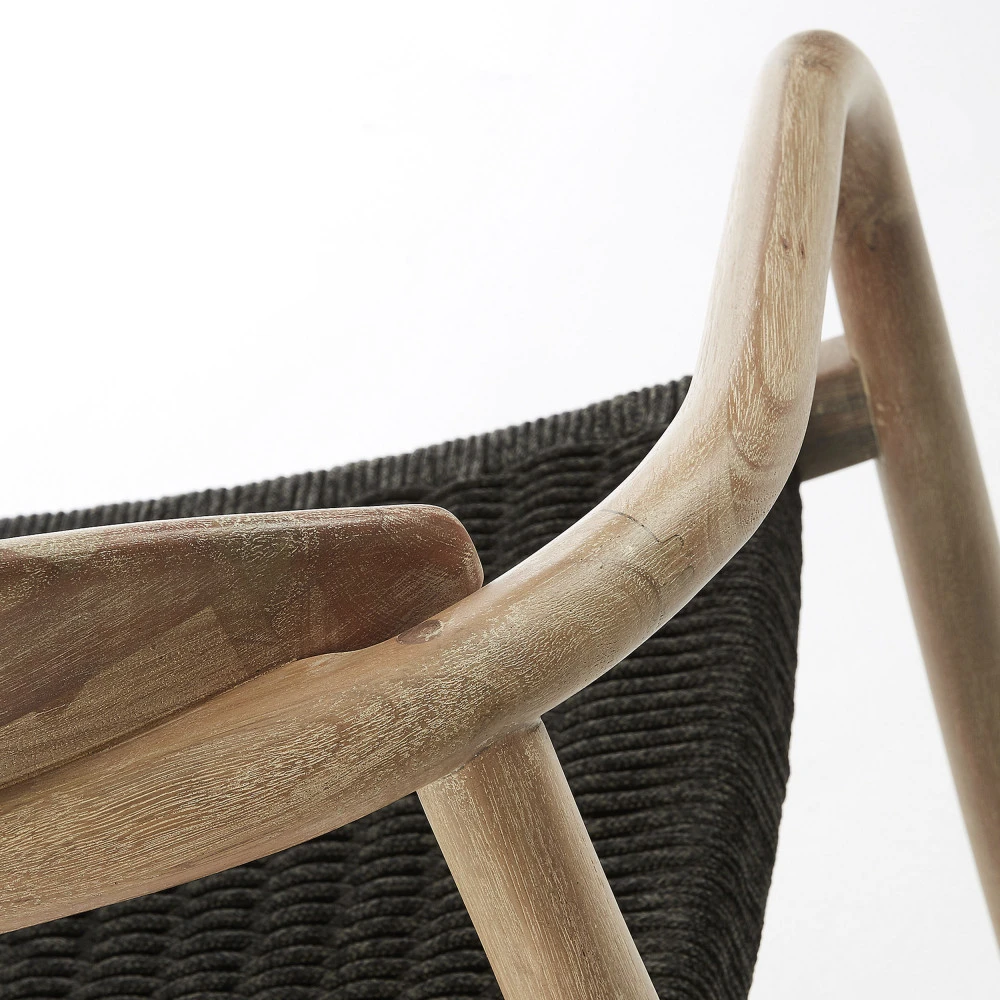 NINA Lot De 4 Chaises En Acacia Et Corde Pieds Bois Clair 7 NINA Lot De 4 Chaises En Acacia Et Corde Pieds Bois Clair – Image 5