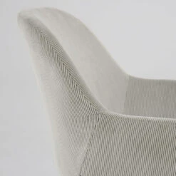 KONNA Lot De 4 Fauteuils De Table En Velours Côtelé Et Métal -Meubles Soldes Magasin 4 chaises velours cotele metal kave home konna 5