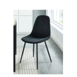 HEKI Lot De 4 Chaises En Velours 9 HEKI Lot De 4 Chaises En Velours -Meubles Soldes Magasin 4 chaises velours heki 3