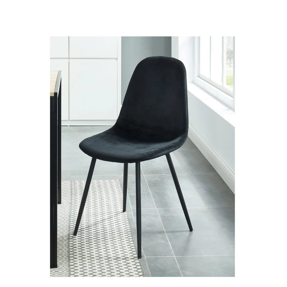 HEKI Lot De 4 Chaises En Velours 6 HEKI Lot De 4 Chaises En Velours – Image 4