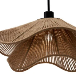 PONTOS Abat-jour Rond Pour Suspension En Jute ø50cm -Meubles Soldes Magasin abat jour rond suspension jute o50cm pontos kave home 1