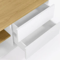 ABILEN Meuble TV En Laqué Et Bois 2 Portes 2 Tiroirs 14 ABILEN Meuble TV En Laqué Et Bois 2 Portes 2 Tiroirs -Meubles Soldes Magasin abilen meuble tv laque bois 2 portes 2 tiroirs kave home 3