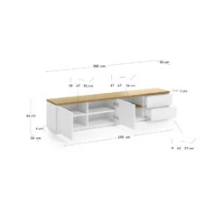 ABILEN Meuble TV En Laqué Et Bois 2 Portes 2 Tiroirs 19 ABILEN Meuble TV En Laqué Et Bois 2 Portes 2 Tiroirs -Meubles Soldes Magasin abilen meuble tv laque bois 2 portes 2 tiroirs kave home 8