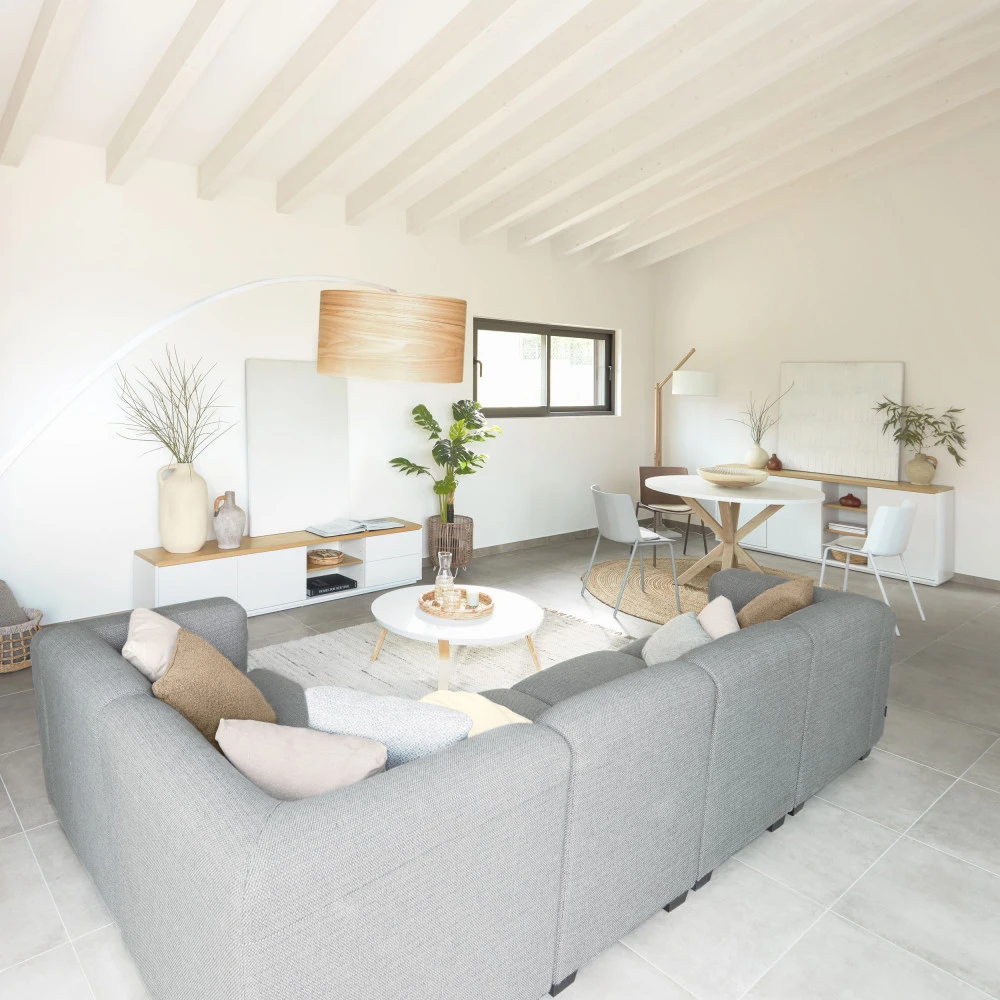 ABILEN Meuble TV En Laqué Et Bois 2 Portes 2 Tiroirs 3 ABILEN Meuble TV En Laqué Et Bois 2 Portes 2 Tiroirs