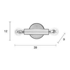 HAWK Applique En Métal 2 Ampoules -Meubles Soldes Magasin applique metal 2 ampoules zuiver hawk 7
