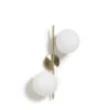 MAHALA Applique Murale 2 Boules En Verre émaillé Et Métal 1 MAHALA Applique Murale 2 Boules En Verre émaillé Et Métal -Meubles Soldes Magasin applique murale 2 boules verre emaille metal kave home mahala