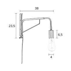 LASSE Applique Murale En Métal -Meubles Soldes Magasin applique murale metal lasse 6