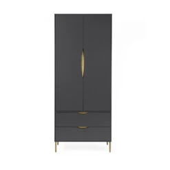 Meubles Soldes Magasin -Meubles Soldes Magasin armoire 2 portes 2 tiroirs bois woodman kobe 1
